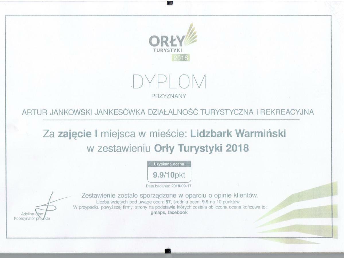 Gospodarstwo Agroturystyczne Rowerowa Przystan "Jankesowka" Lidzbark Warmiński Εξωτερικό φωτογραφία